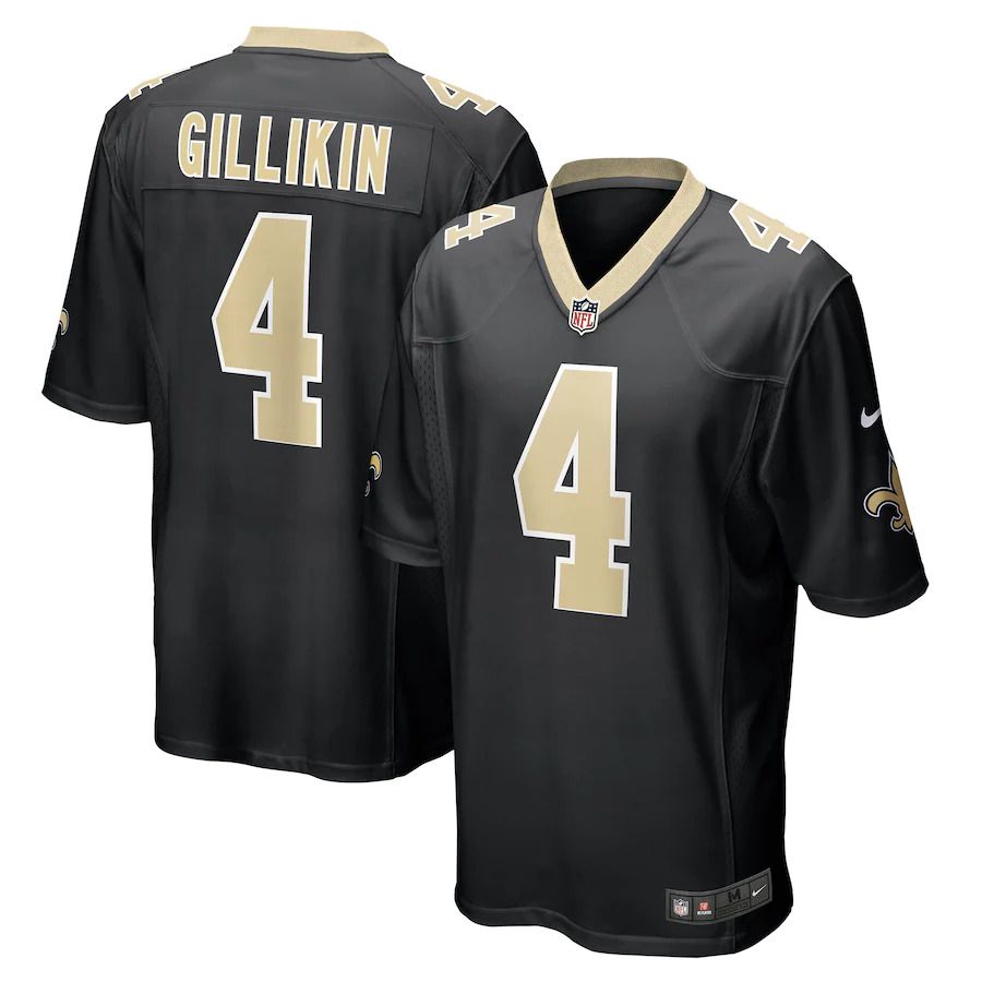 Men New Orleans Saints 4 Blake Gilikin Nike Black Game Player NFL Jersey